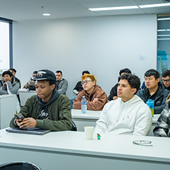 Danford College students attending a classroom event