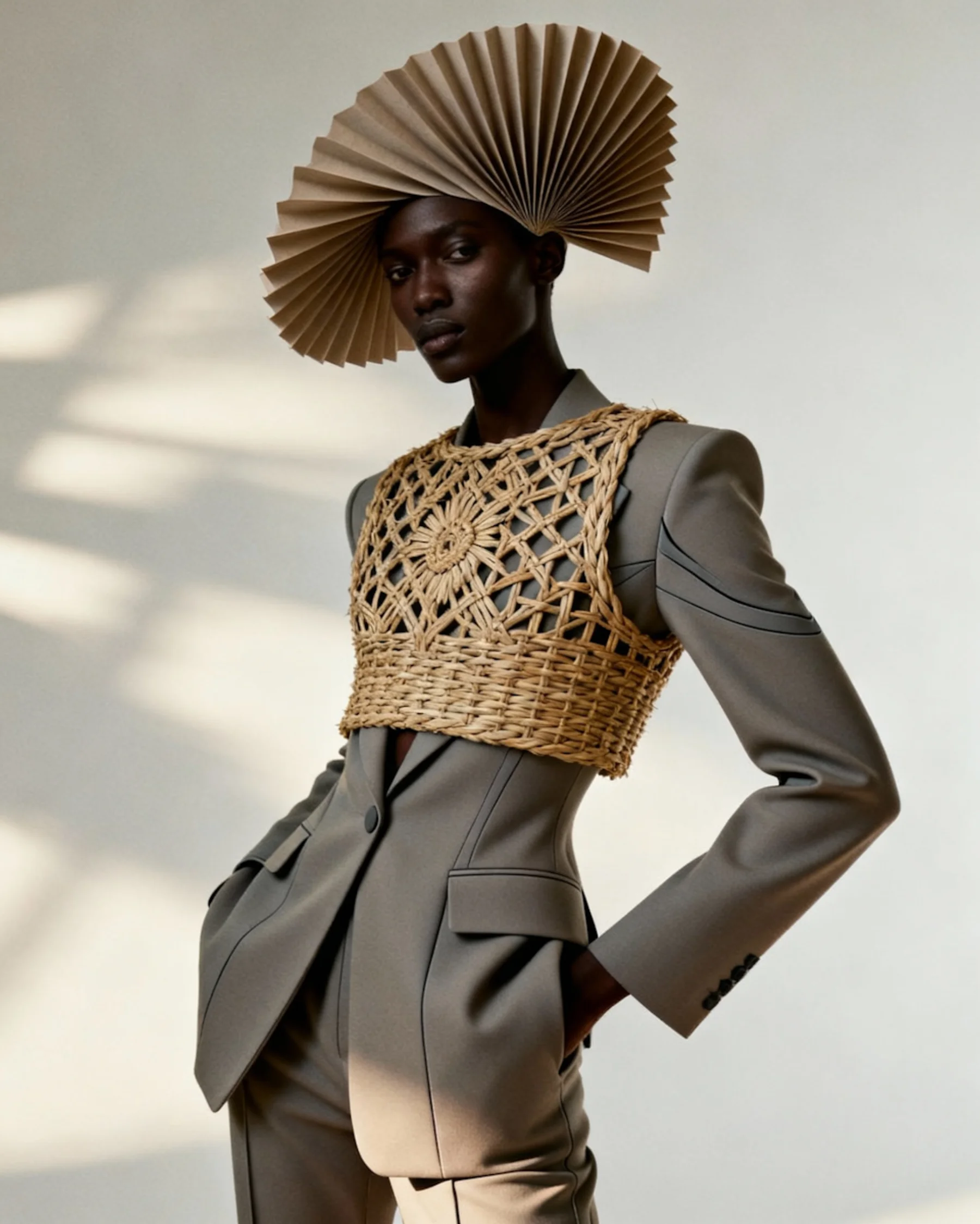Modern fashion portrait with polished editorial styling.
