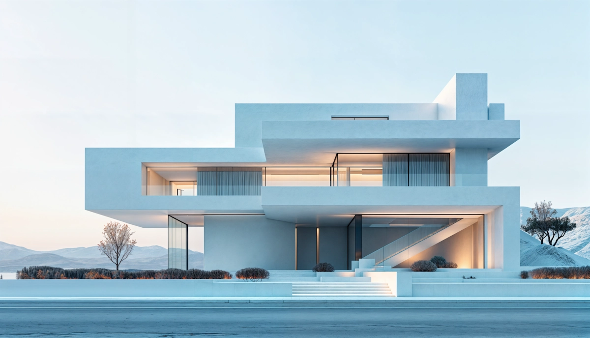 Modern architectural structure presented with an elegant contemporary aesthetic.
