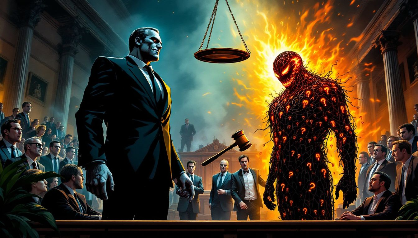 An illustration representing the concepts of depositions vs interrogatories.