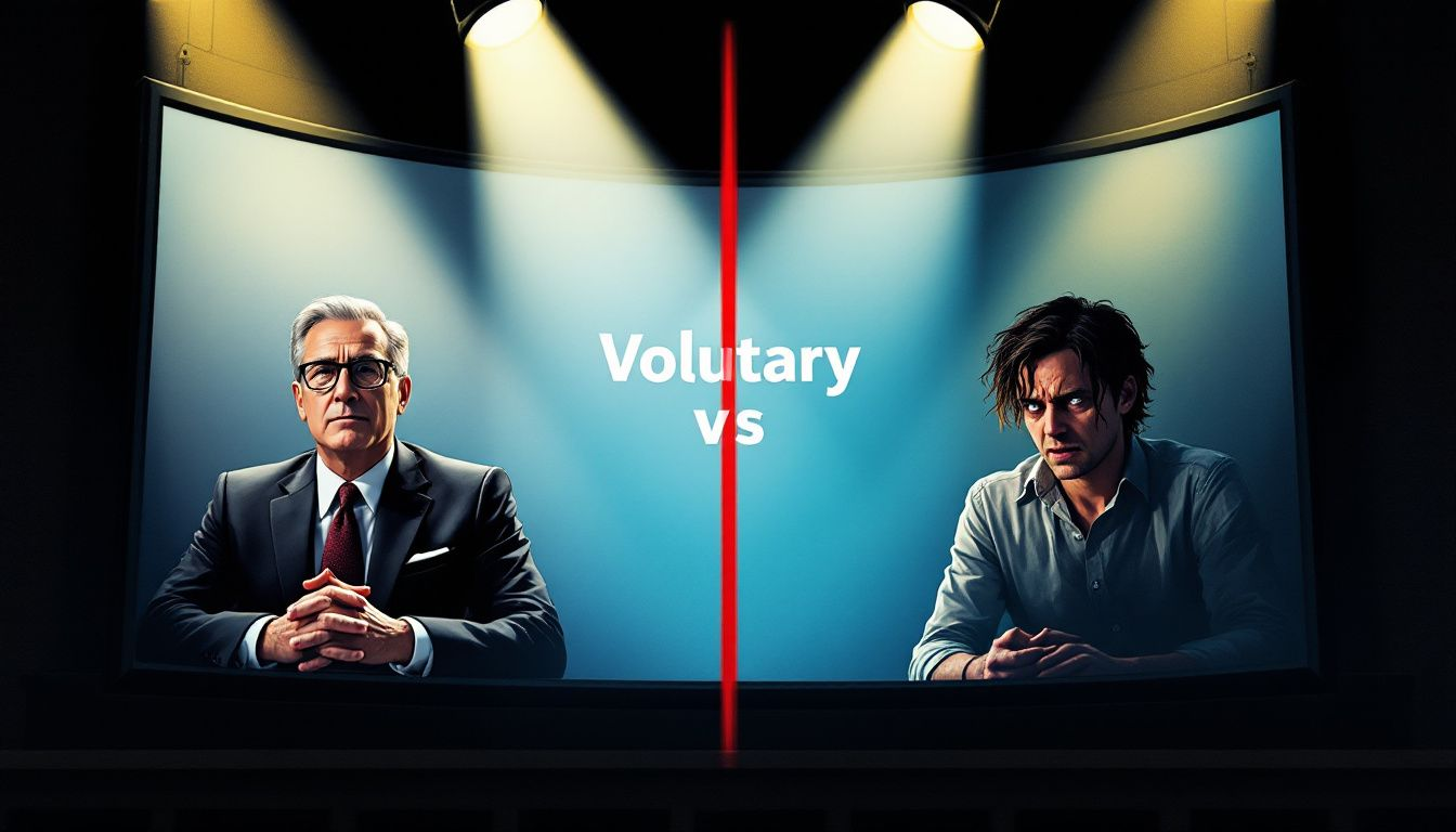 Comparison chart illustrating voluntary and compulsory depositions.