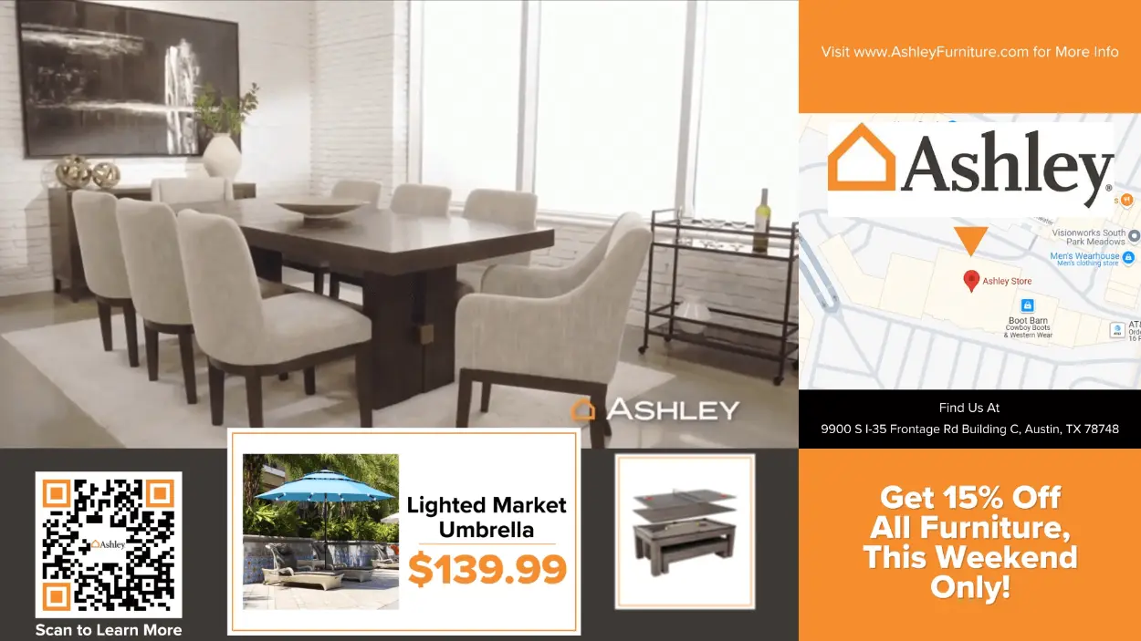 Furniture industry advertising example