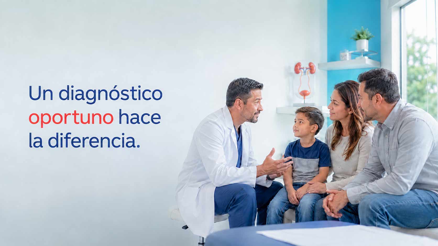 Atención médica especializada y acompañamiento familiar ante malformaciones urológicas congénitas.
