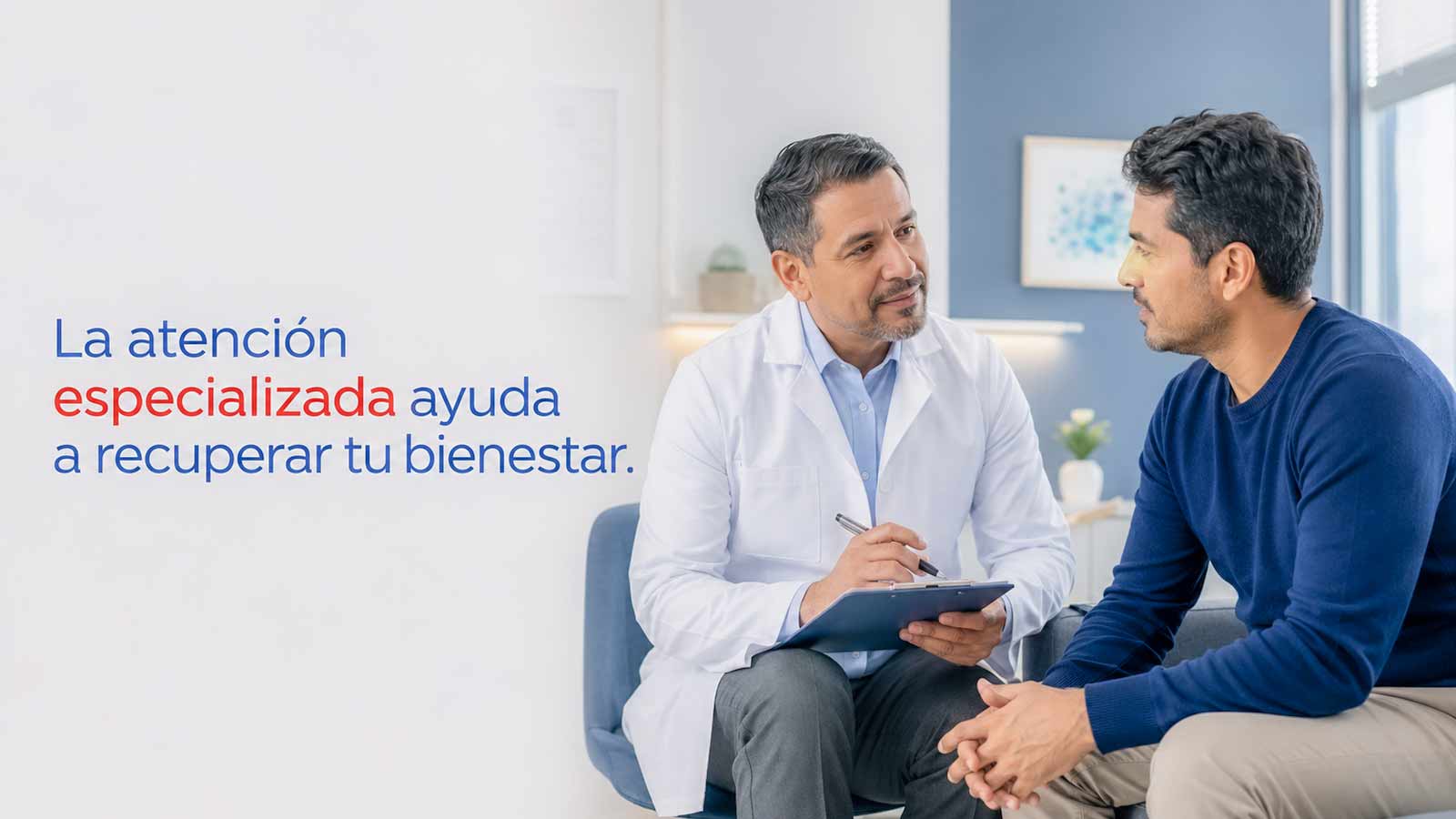 Hombre latino recibe orientación especializada para el diagnóstico y tratamiento de lesiones uretrales.