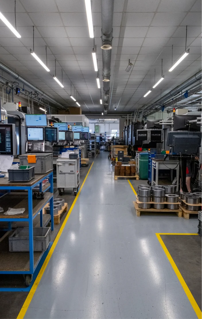 KOVO Koudelka production hall with CNC machining centres