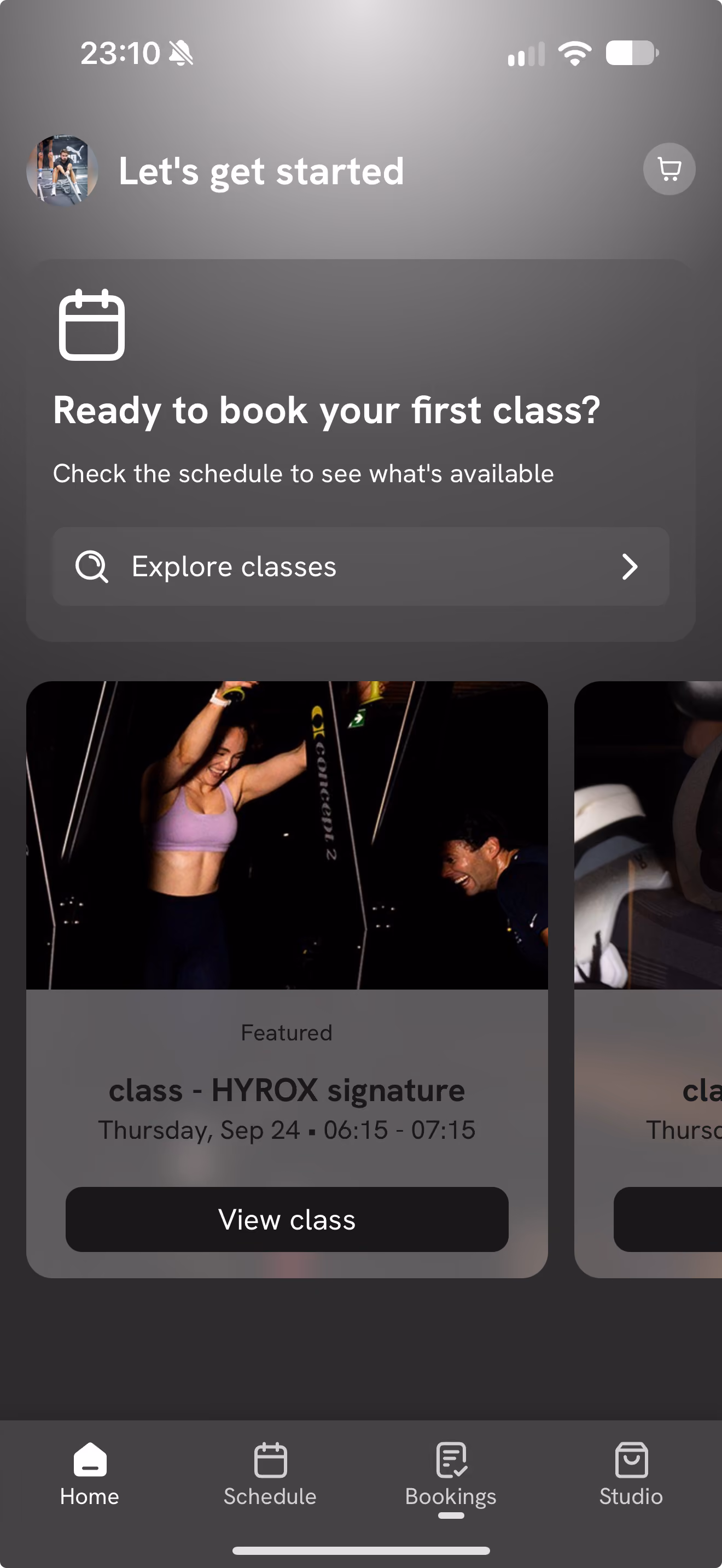 pace club app — book your first class
