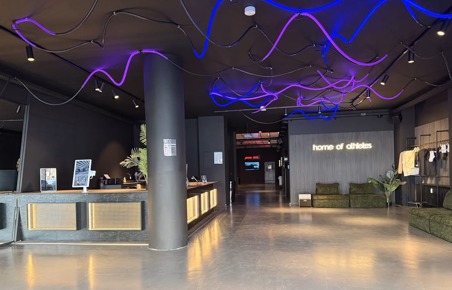 reception and the home of athletes wall