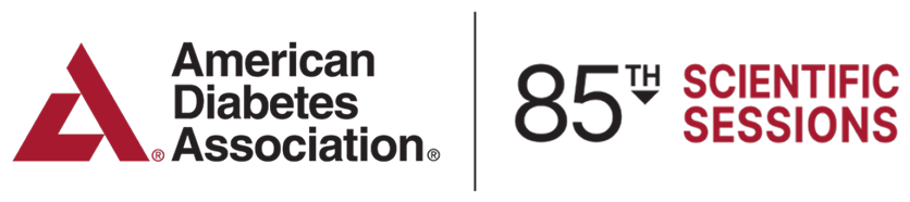 American Diabetes Association logo with text reading 85th Scientific Sessions.
