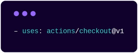 Action referenced by tag