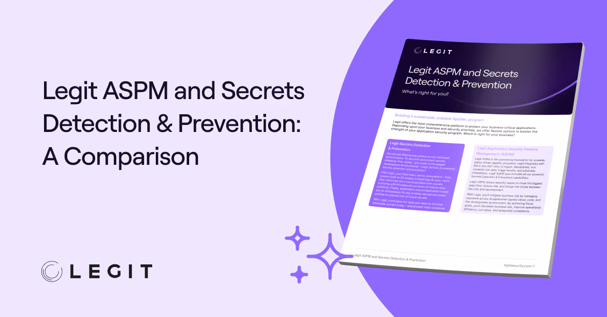 Legit ASPM and Secrets Detection & Prevention: A Comparison