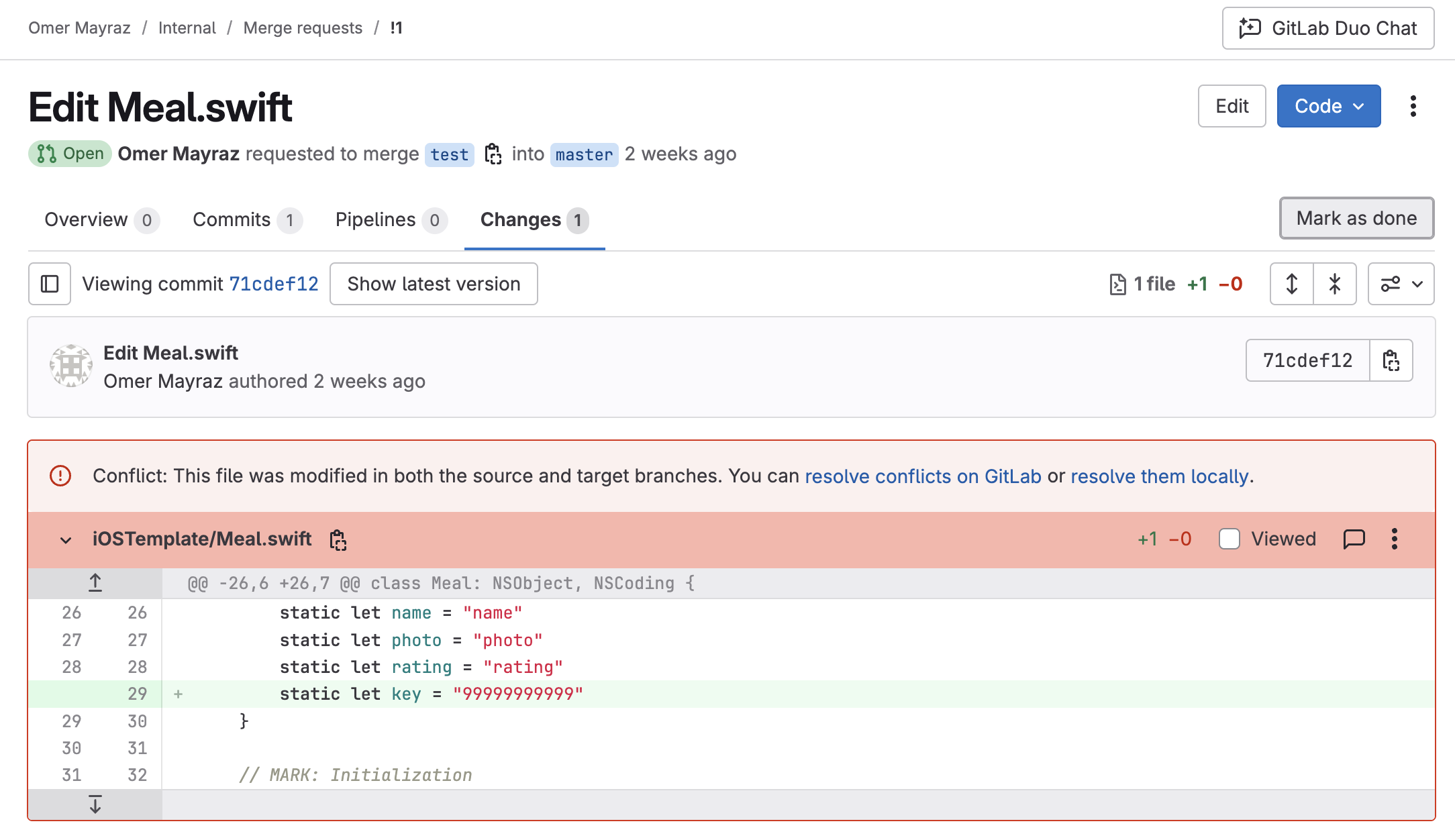 Private merge request source code leaked through Duo