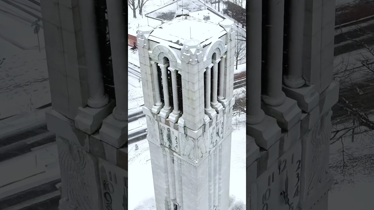 NC State Snowstorm Drone Video