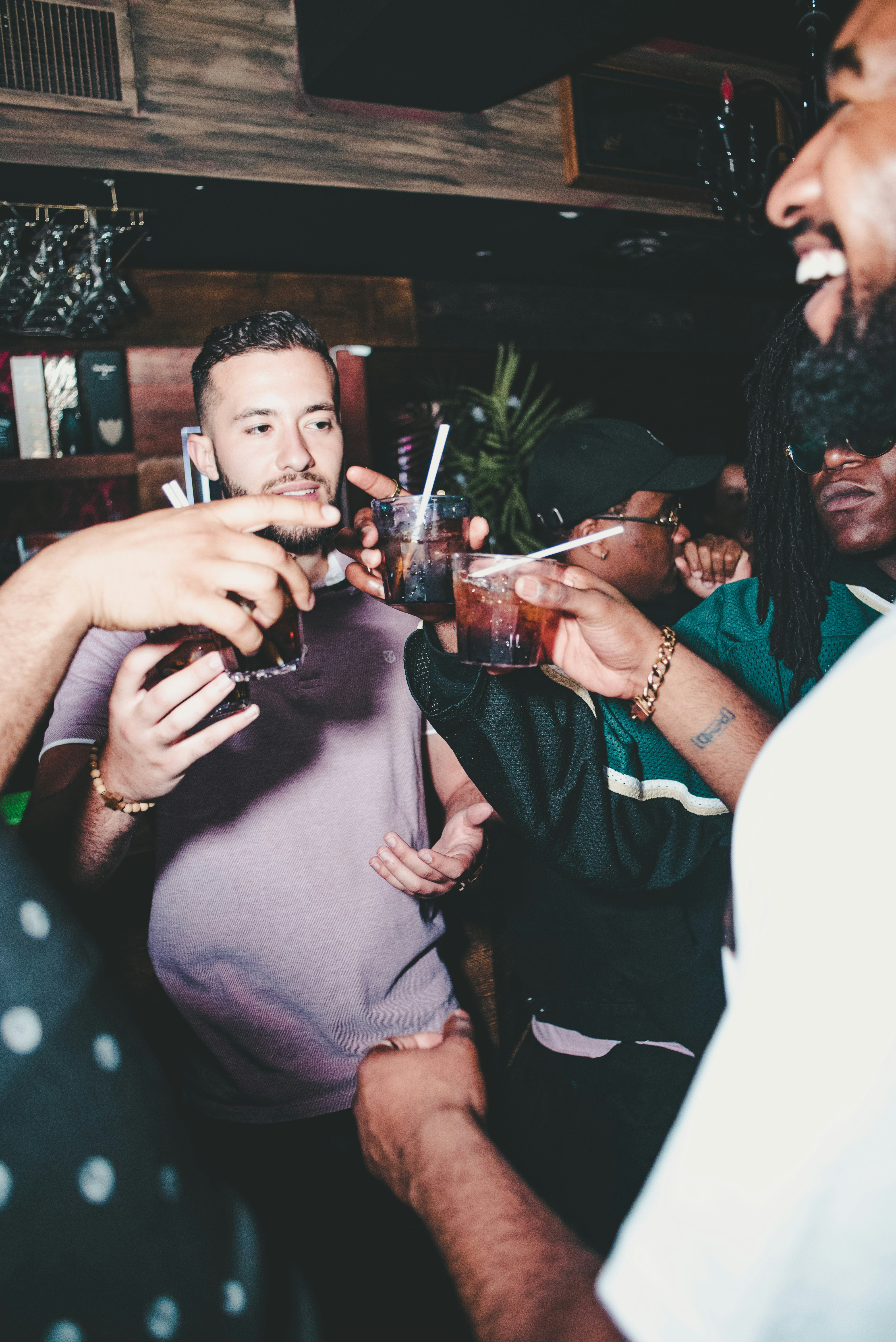 Men enjoying a drink together