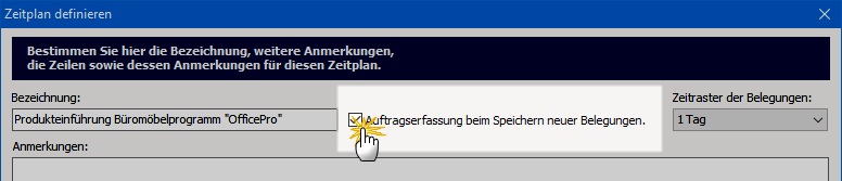Zeitplan und Auftrag Visualisierung 2