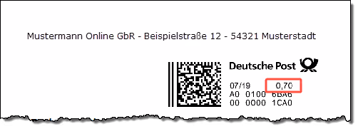 Alte Internetmarke