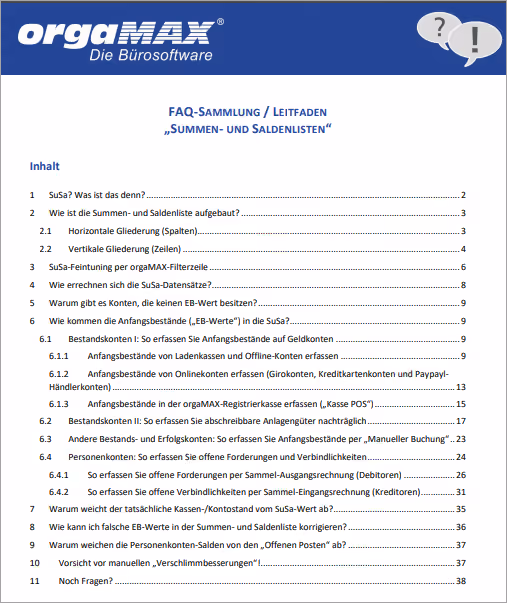 PDF FAQ Summen- und Saldenlisten
