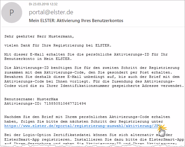 Elster Schritt 2