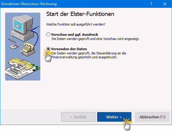 Start Elsterfunktionen