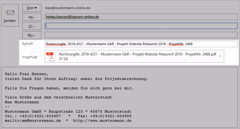 Mail Beispiel