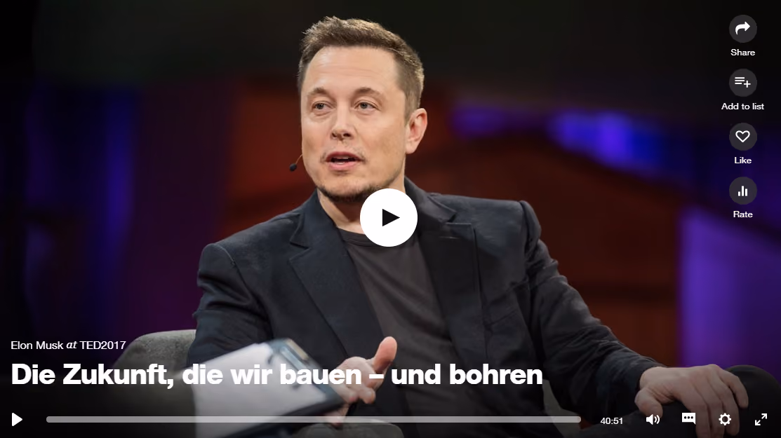 Elon Musk Vortrag