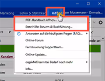 Hilfe Menü