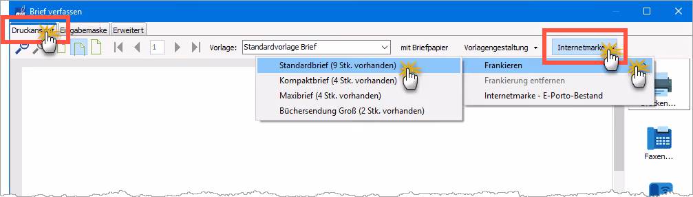 Screenshot Internetmarke 2