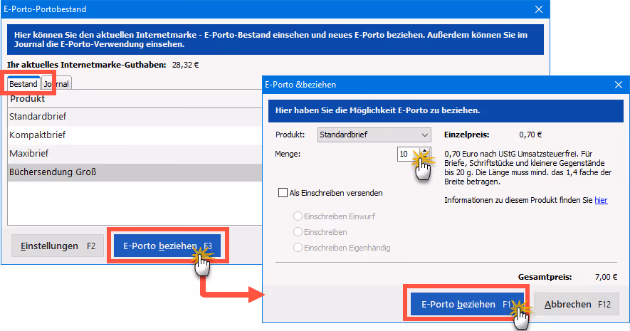 Screenshot Internetmarke 4