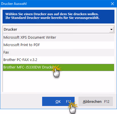 druckerauswahl
