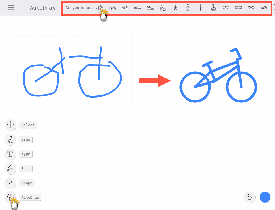 Google AutoDraw Vorschlag