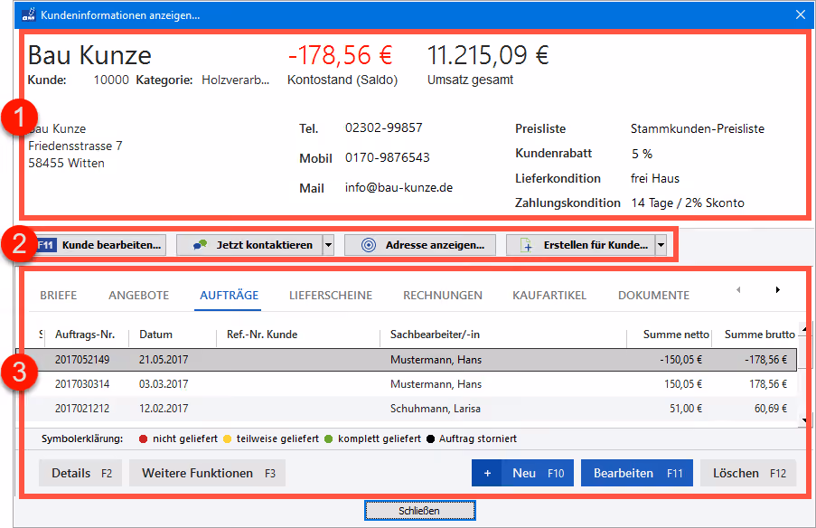 Kunden-Schnellansicht | Schritt2: Kundeninformationen anzeigen |orgaMAX Praxistipp