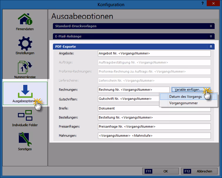 „Sprechende“ PDF-Dateinamen: Textbestandteile als Variable einfügen | orgaMAX Praxistipp