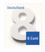 Portoerhöhung 2016: Abbildung 8-Cent-Briefmarke | orgaMAX Bürosoftware