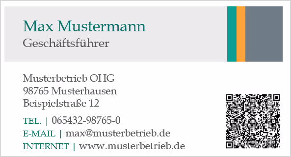 Visitenkarte mit QR-Code
