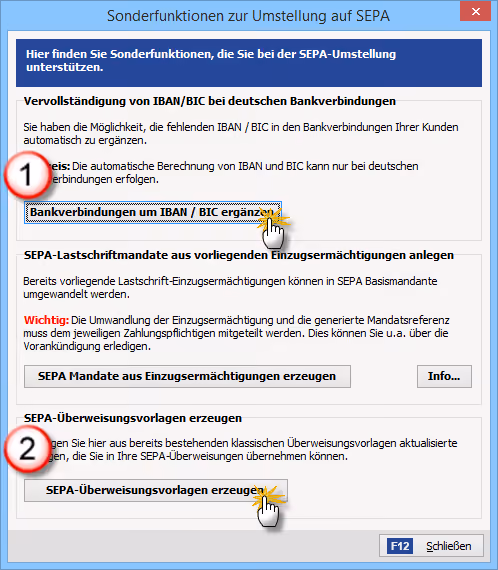 SEPA-Umstellungen