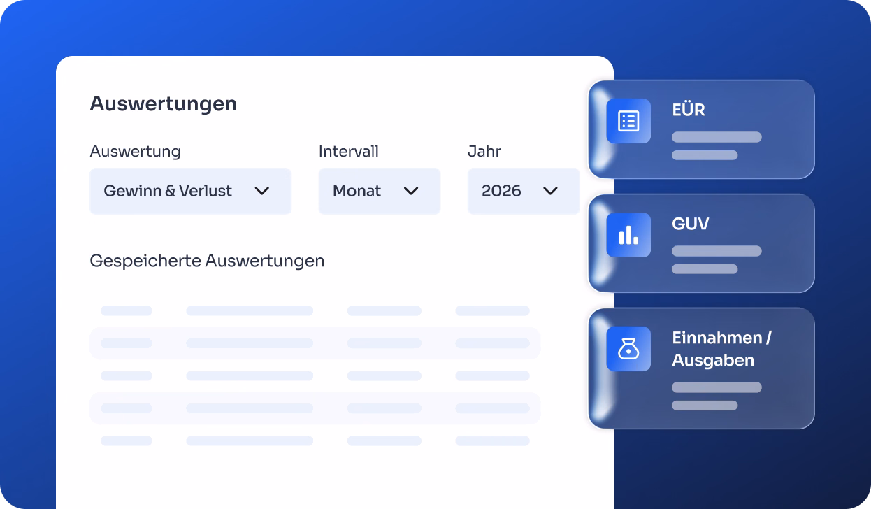 Digitale Benutzeroberfläche für eine Umsatzsteuervoranmeldung mit Auswahlfeldern für Jahr 2026, Intervall Monat und Zeitraum September, ein Informationsfeld mit den Beträgen erhaltene Umsatzsteuer 1.245,00 €, bezahlte Umsatzsteuer 1.245,00 €, Umsatzsteuer-Erstattung 353,00 € in grün, und ein Button zum Übermitteln der UStVA.