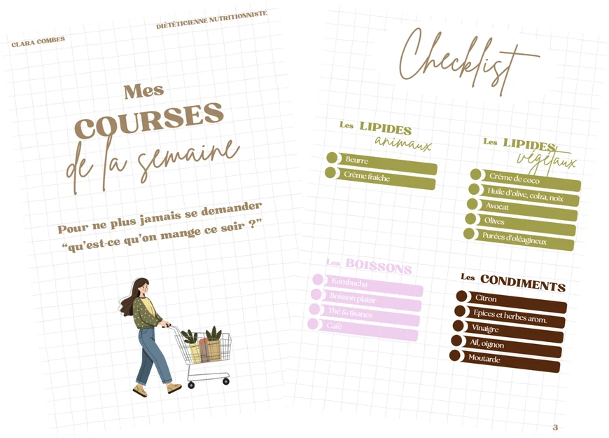 Aperçu de l'ebook Mes courses de la semaine