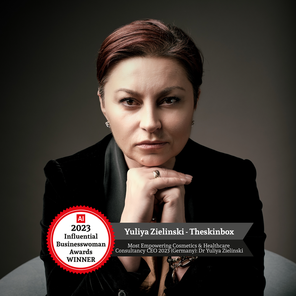Portrait of Dr. Yuliya Zielinski, physician and founder of theSKINBOX