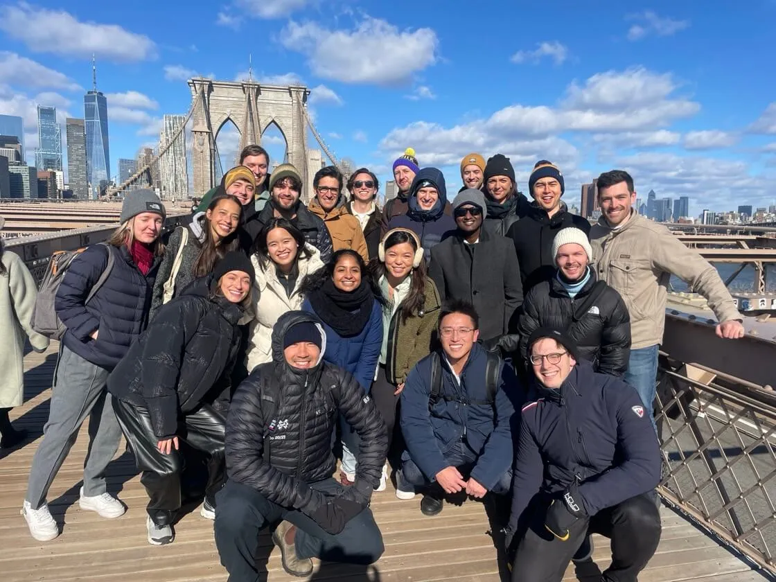 The Heron team on the Brooklyn Bridge