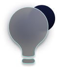 A grey light bulb icon with a dark shadow on a white background.