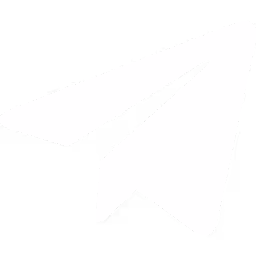 White paper airplane icon on transparent background.