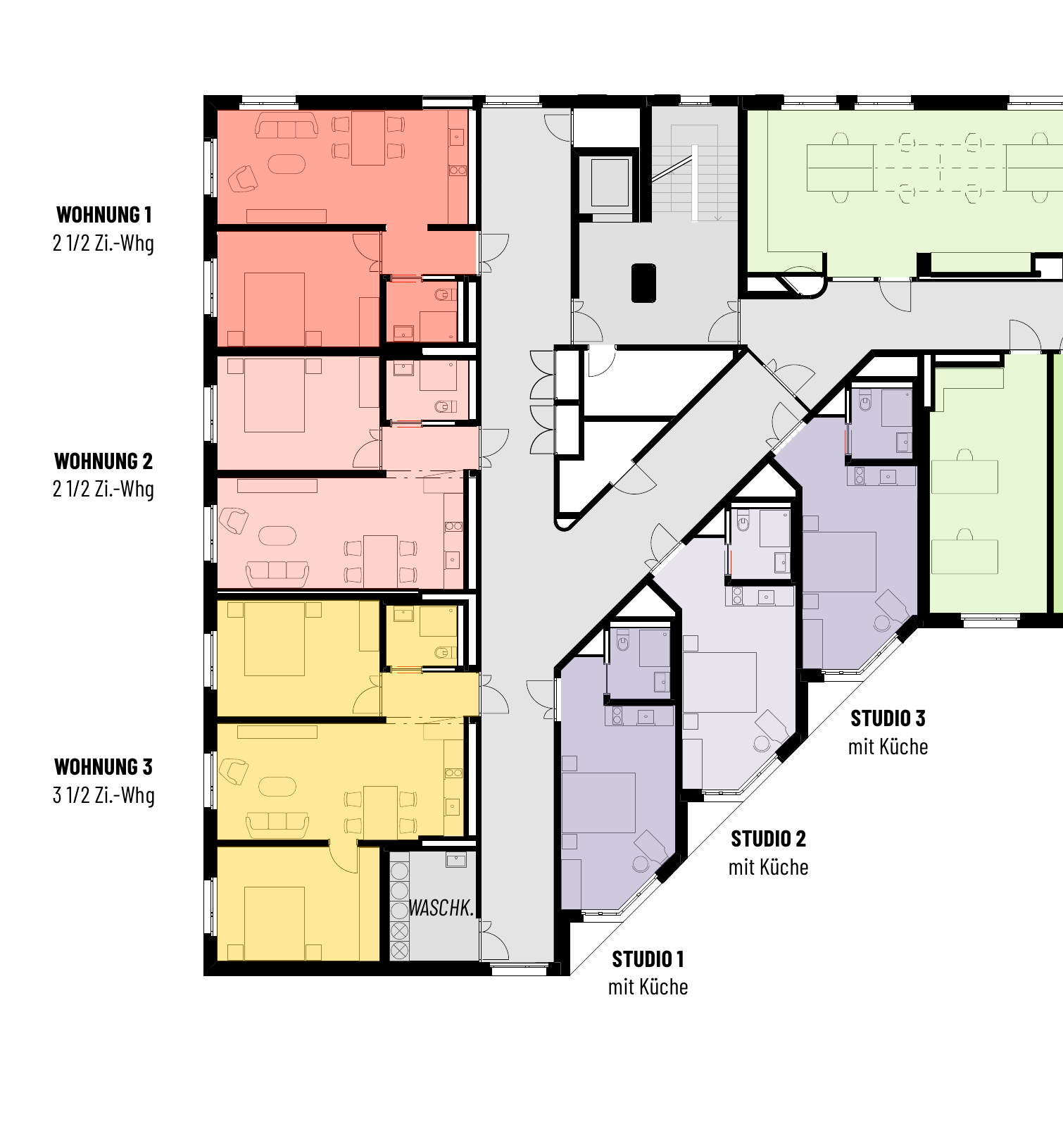 Grundriss Promulins 1. Obergeschoss