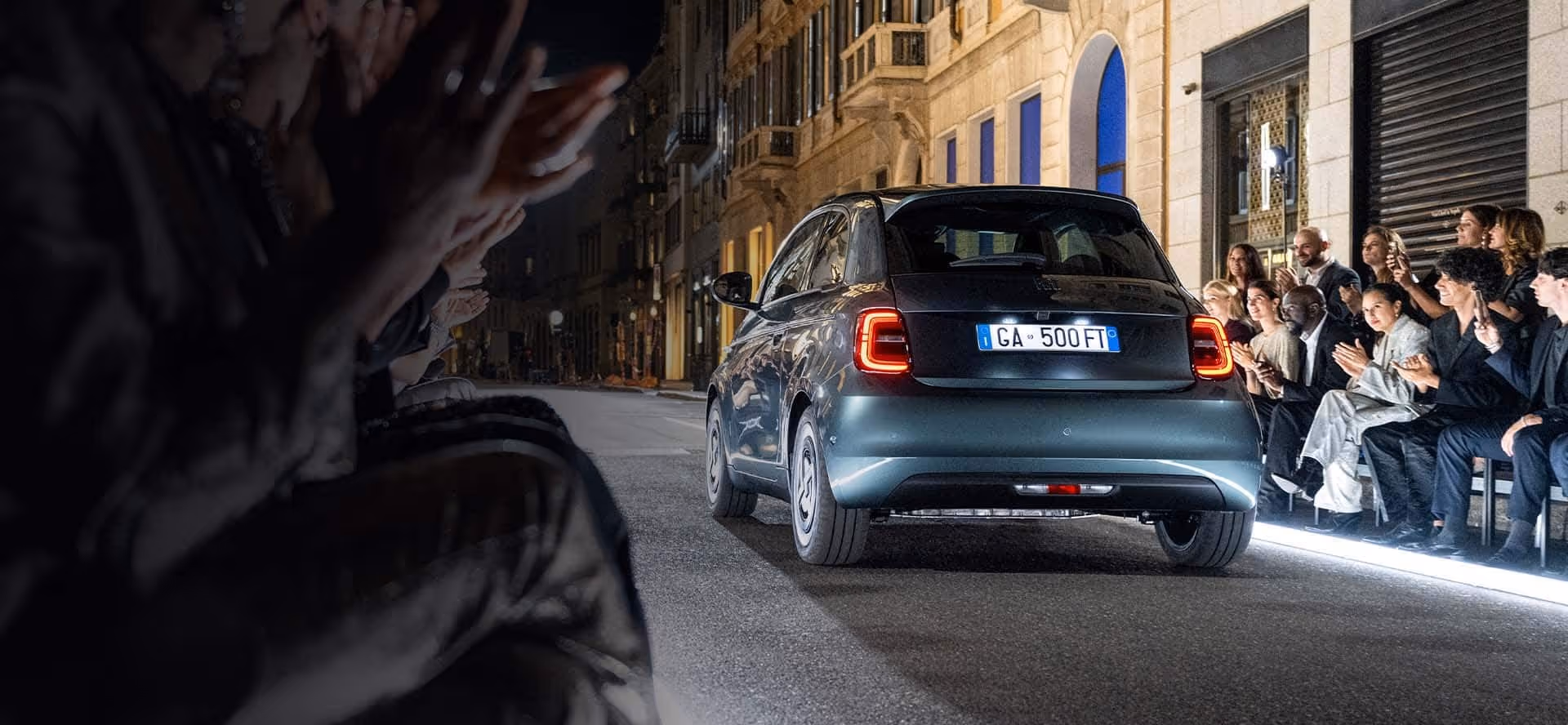 Fiat on a city road