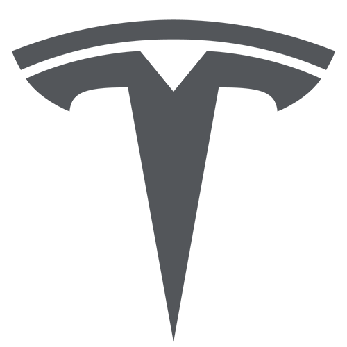 Tesla car manufacturer logo.