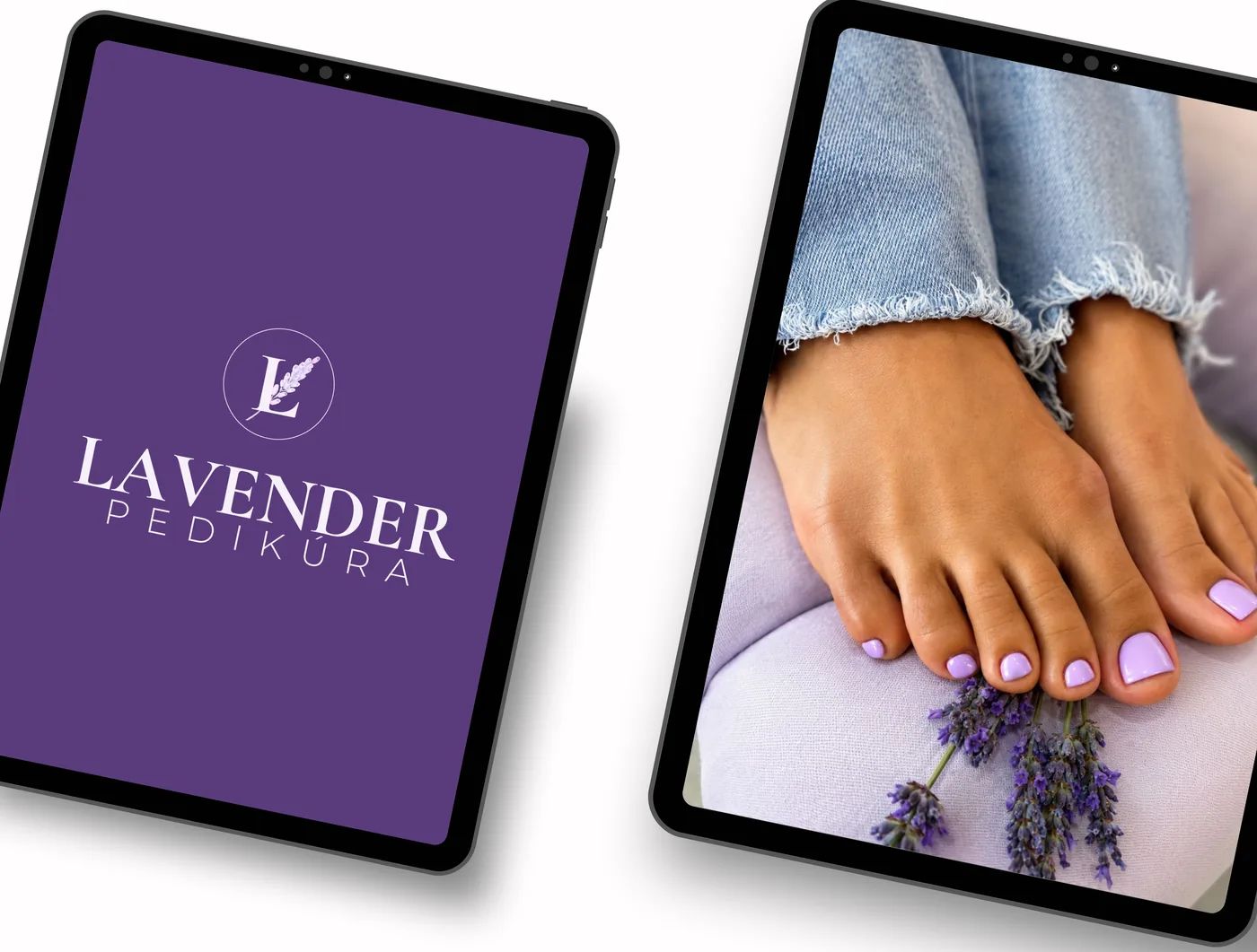 Logo a vizuálna identita značky Lavender Pedikúra
