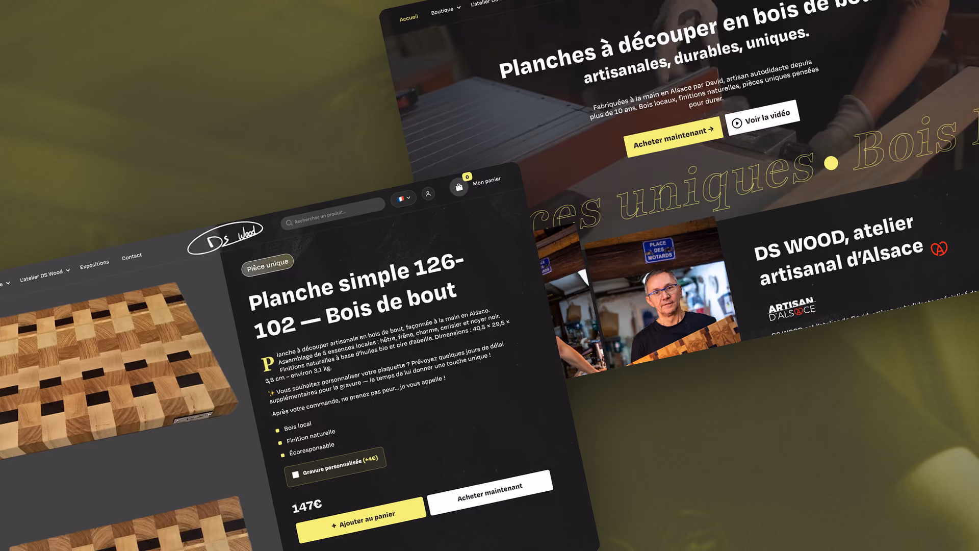 DS Wood, pages du site