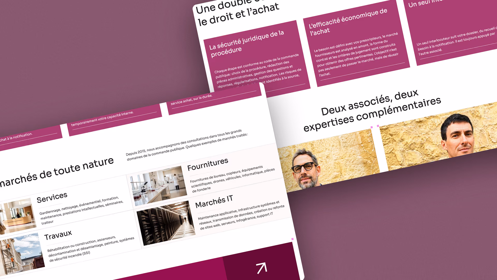 AMP Consultants, pages du site