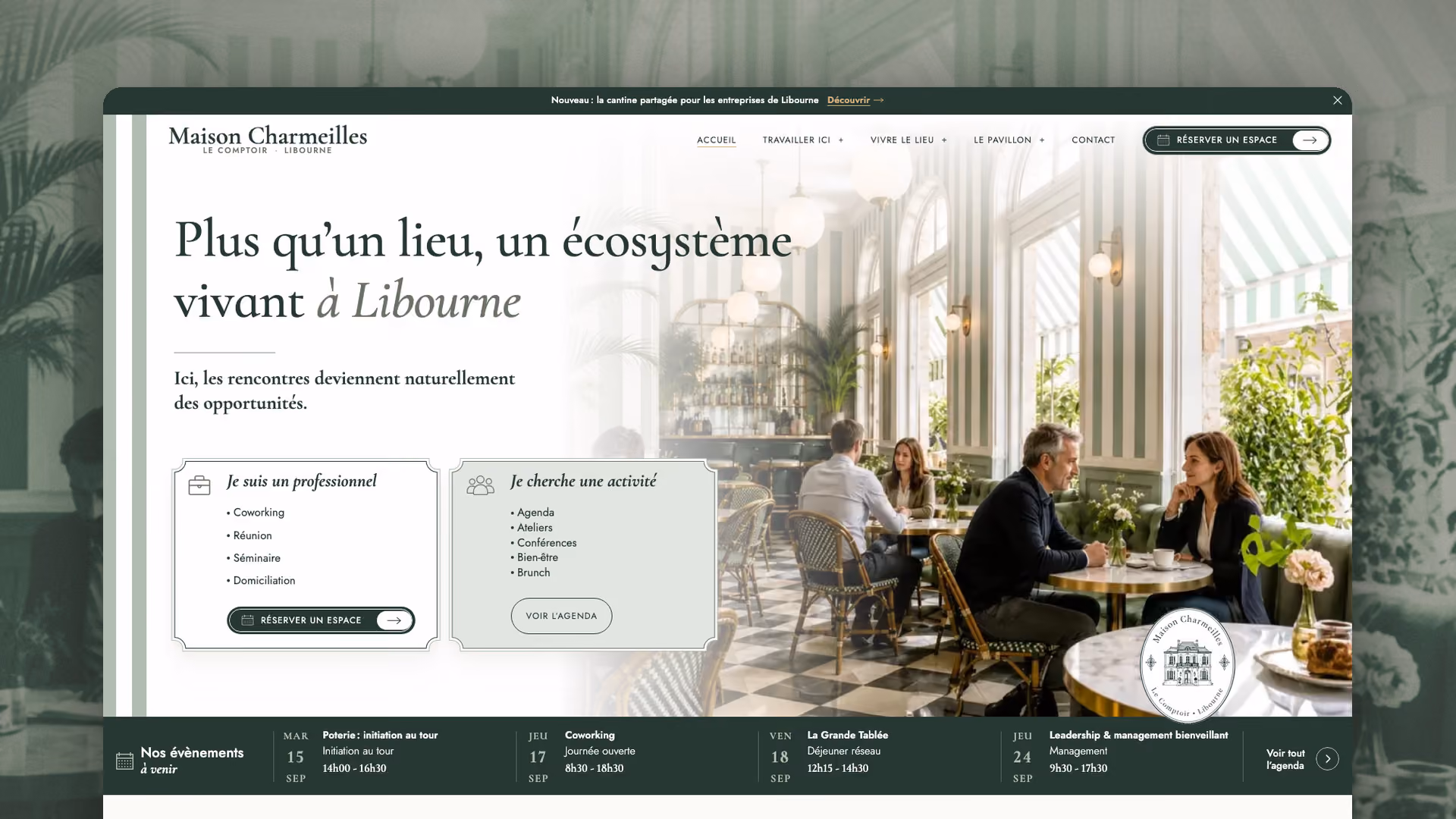 Maison Charmeilles, page d'accueil