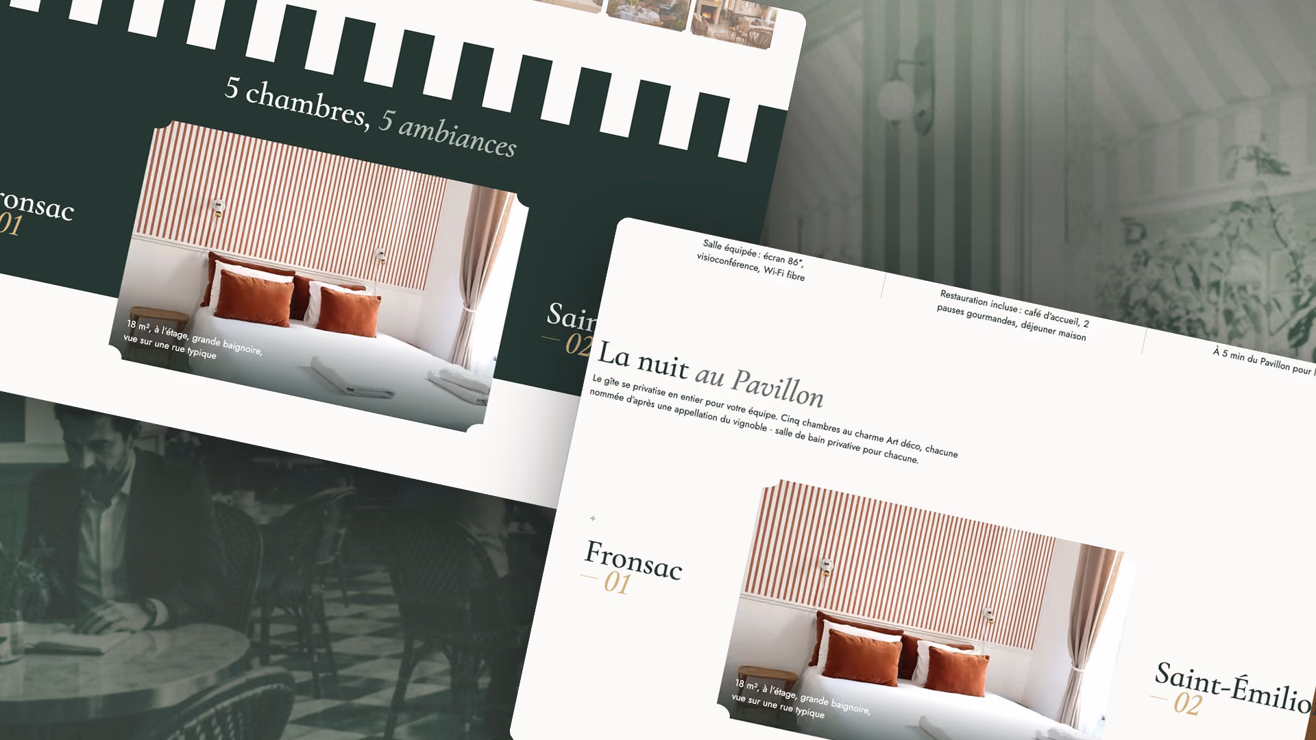 Maison Charmeilles, pages du site
