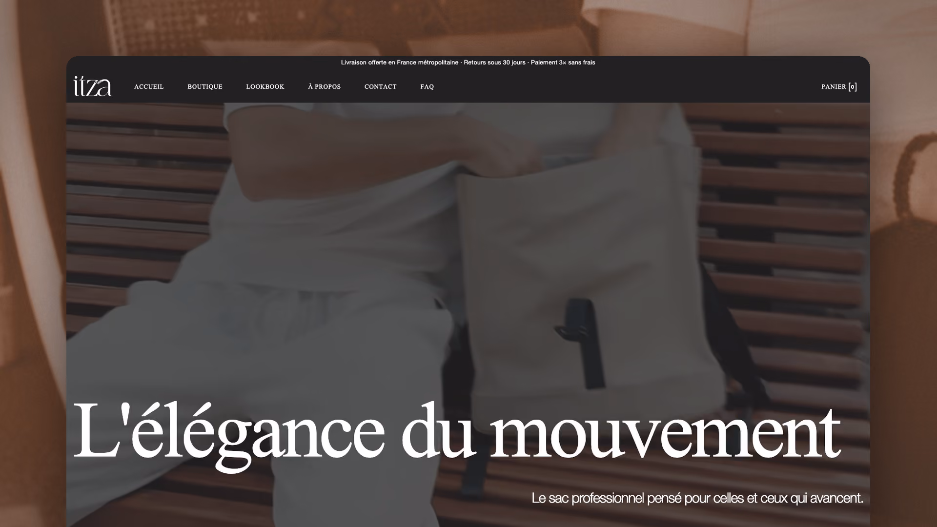ITZA, page d'accueil