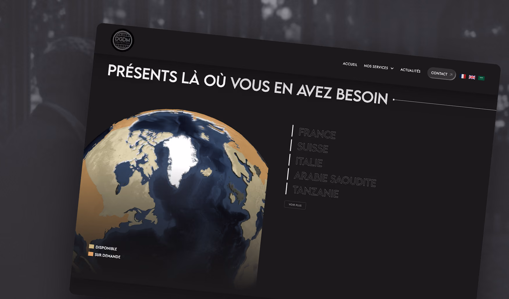 DGDM, globe interactif